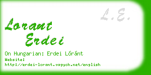 lorant erdei business card