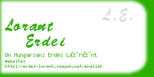 lorant erdei business card